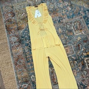 Zara Yellow Plisse Set